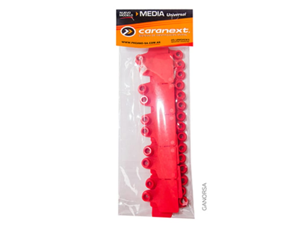 Imagen de ARETE CARANEXT MEDIANO ROJO 25 UNI MEDIDA ALTO 3 CM X 4.5 CM DE ANCHO