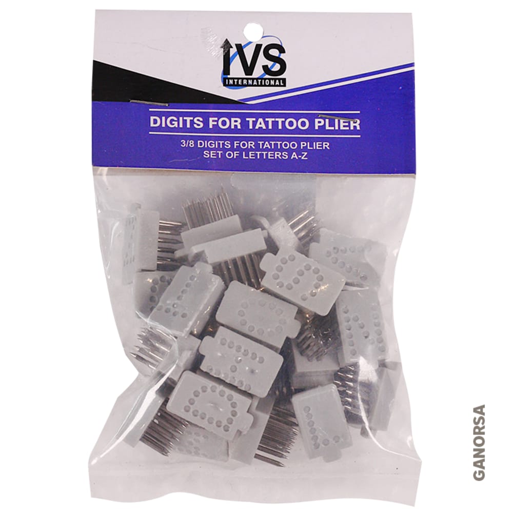 Imagen de JUEGO DE LETRAS IVS ABECEDARIO PARA TATUADORA