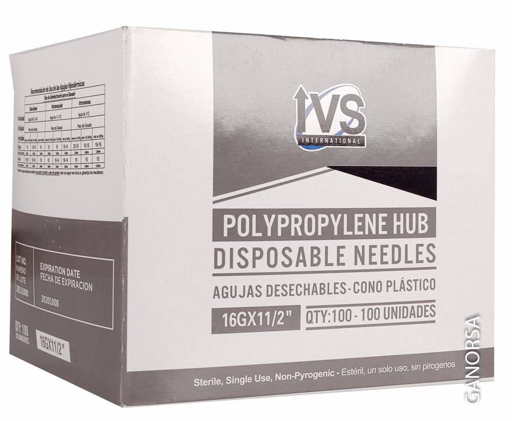 Imagen de AGUJA DESECHABLE IVS 16 X 1 1/2" UNIDAD