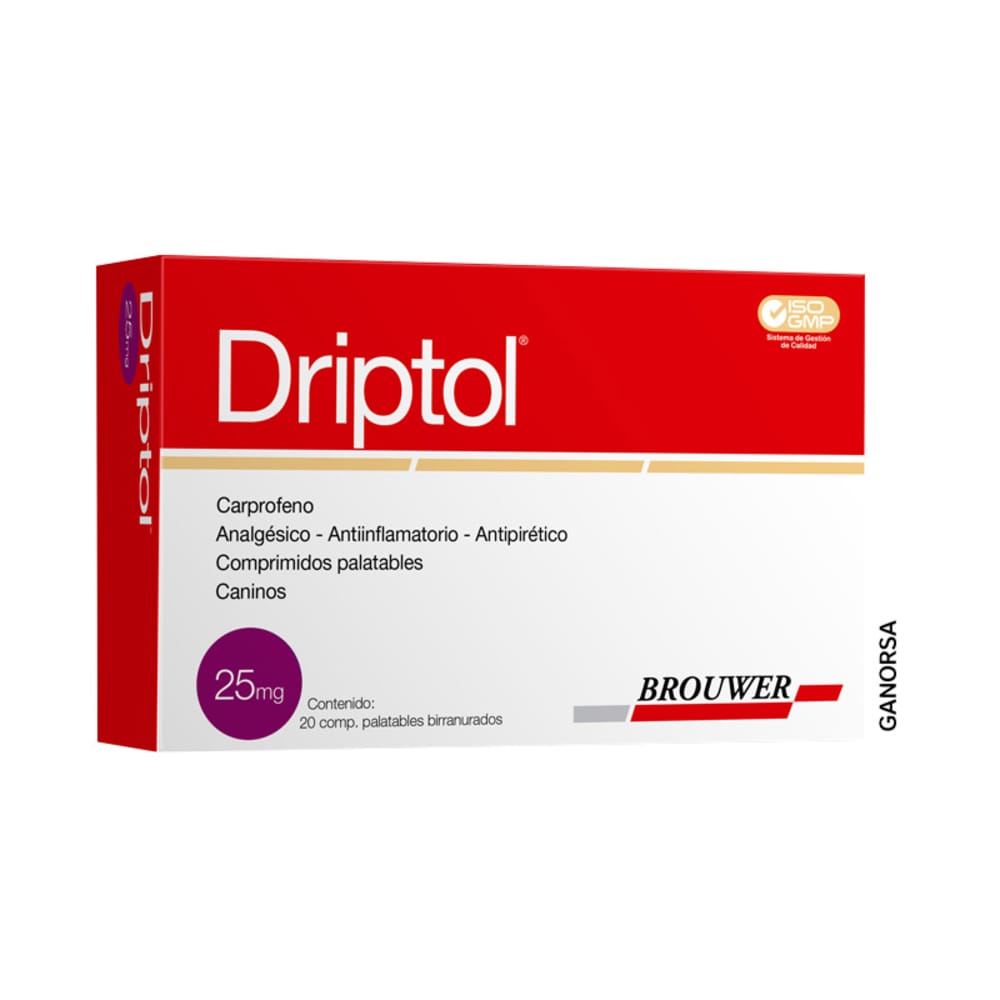 Imagen de DRIPTOL 25 MG X 20 COMPRIMIDOS
