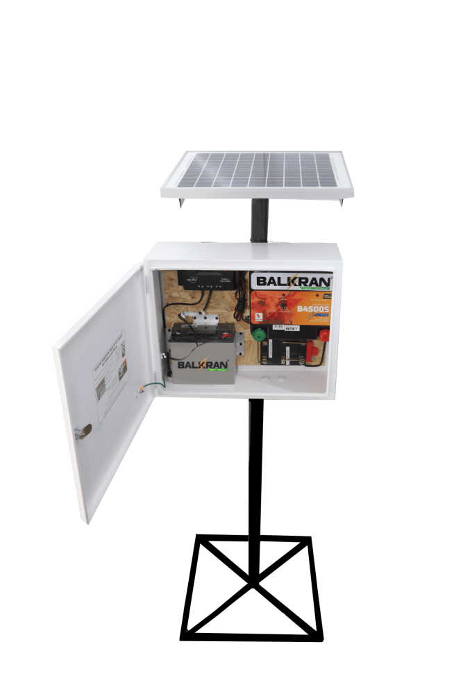 Imagen de KIT ENERGIZADOR BALKRAN B4500S 100KM Y PANEL SOLAR 60 WATTS