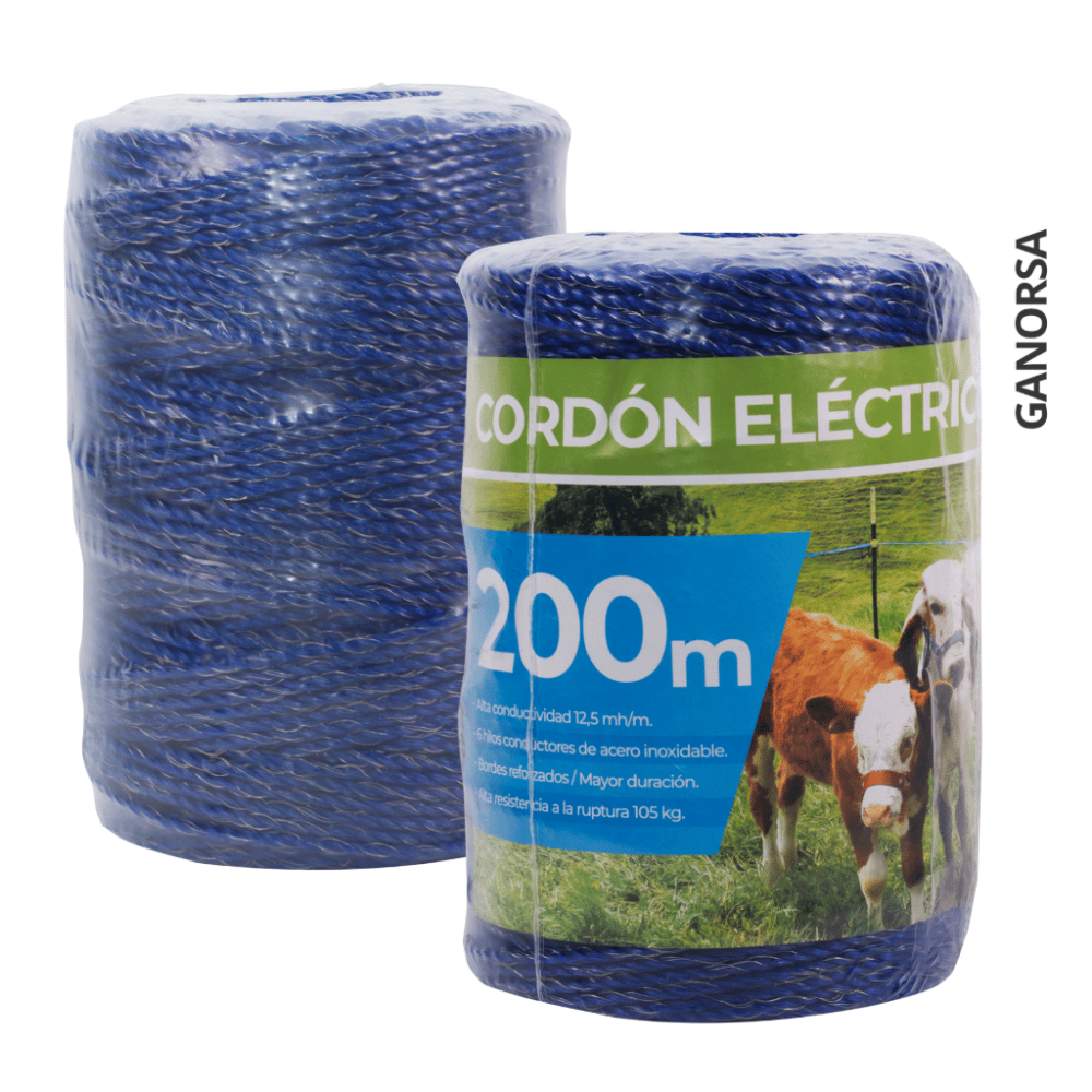 Imagen de ROLLO LAZO ELECTRICO BALKRAN AZUL 200 MTS