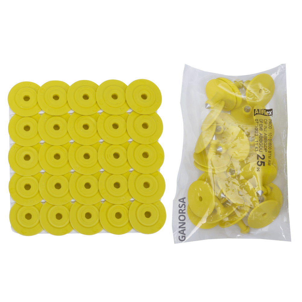 Imagen de ARETE BOTON ALLFLEX PEQUEÑO AMARILLO 25 UNI