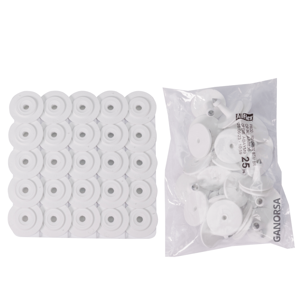 Imagen de ARETE BOTON ALLFLEX PEQUEÑO BLANCO 25 UNI