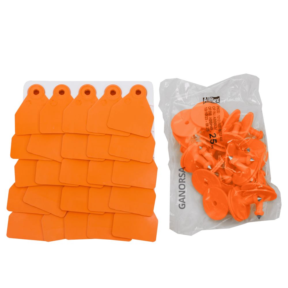 Imagen de ARETE PEQ. ALLFLEX CERDOS-OVINOS NARANJA 25 UNI