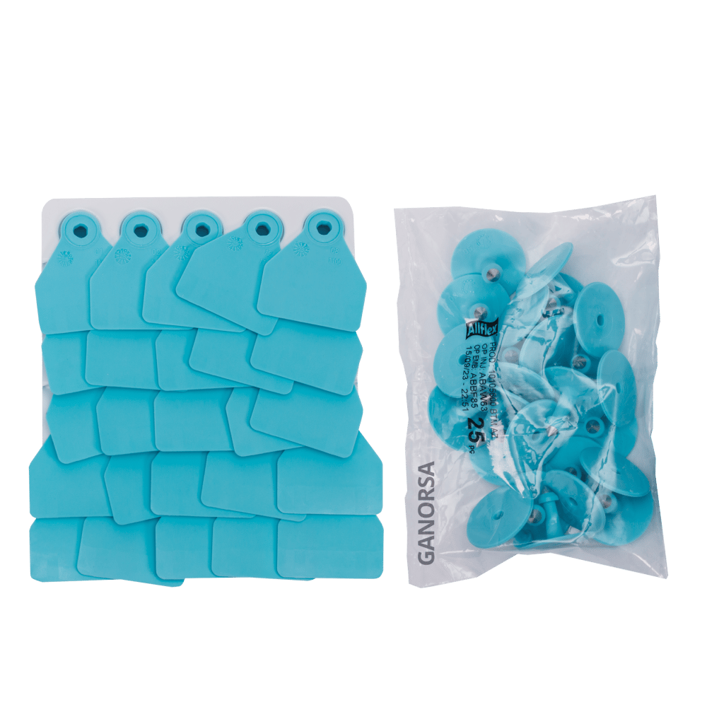 Imagen de ARETE PEQ. ALLFLEX CERDOS-OVINOS CELESTE 25 UNI