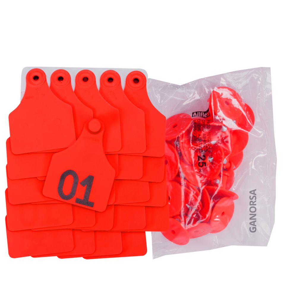 Imagen de ARETE ALLFLEX GRANDE ROJO 25 UNI