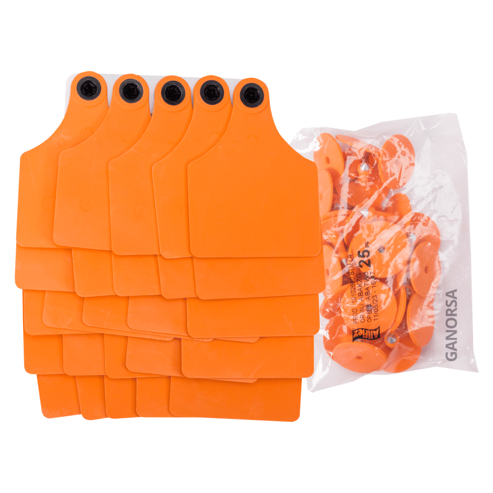 Imagen de ARETE EXTRA GRANDE ALLFLEX MAXI ULTRA NARANJA 25 U