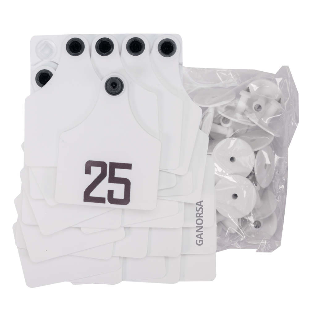 Imagen de ARETE EXTRA GRANDE ALLFLEX MAXI ULTRA BLANCO 25 U