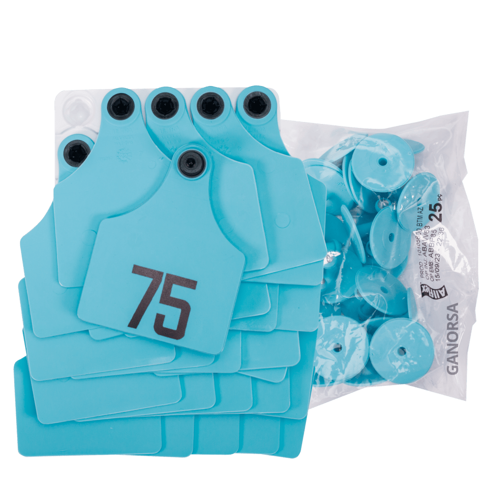 Imagen de ARETE EXTRA GRANDE ALLFLEX MAXI ULTRA CELESTE 25 U