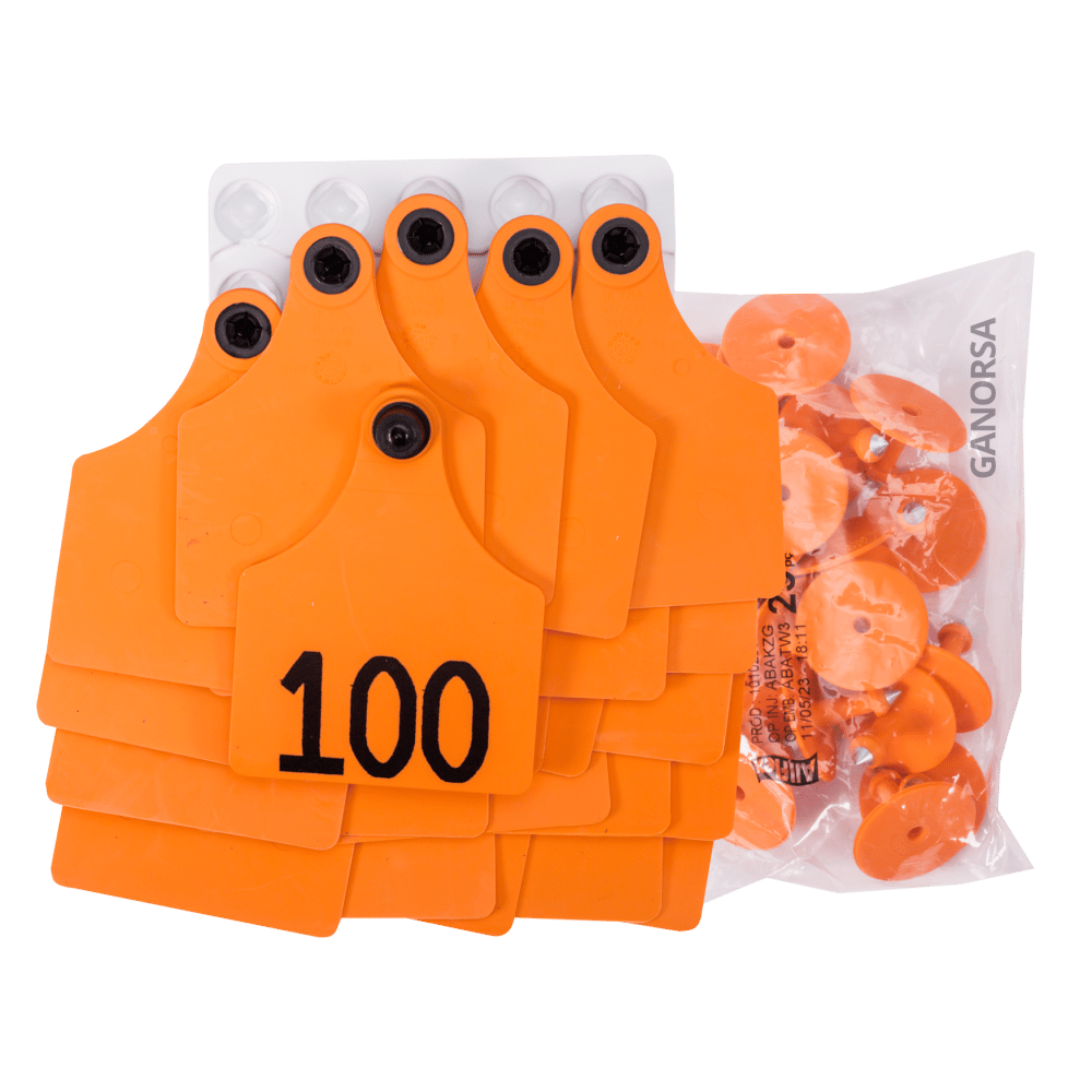 Imagen de ARETE EXTRA G. ALLFLEX MAXI ULTRA NARANJA NUMERADO U.