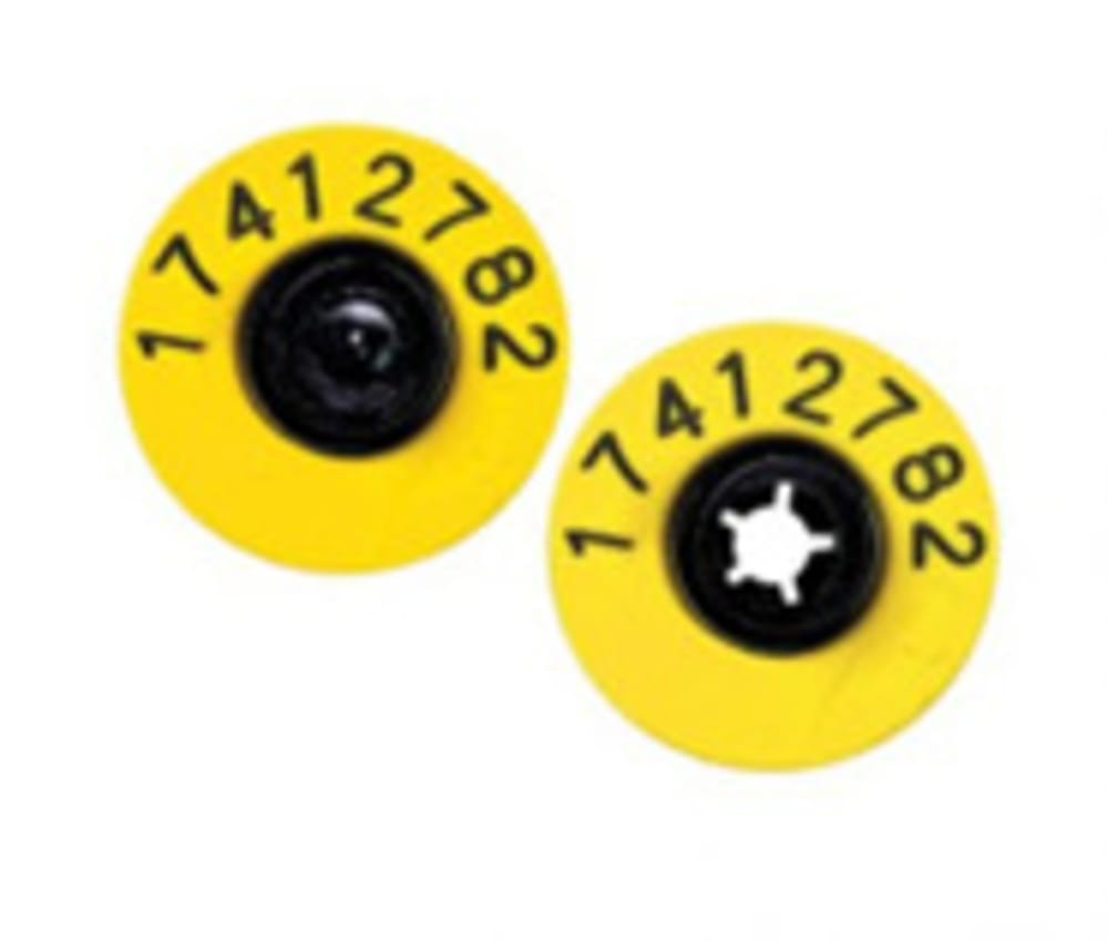 Imagen de ARETE ELECTRÓNICO ALLFLEX HDX AMARILLO NUMERADO U.