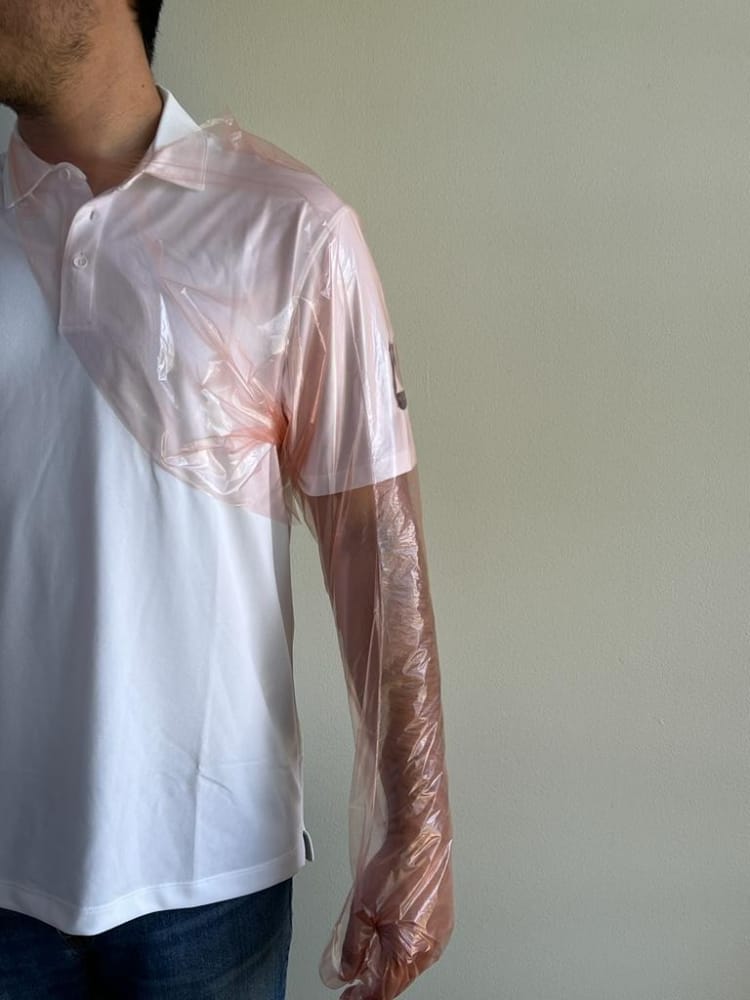 Imagen de GUANTES PARA PALPAR CON CUBRE HOMBRO IVS 50 UNIDADES