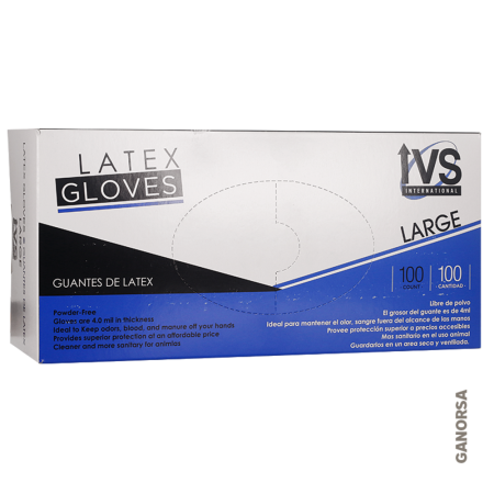 GUANTES DE LATEX IVS CAJA 100 UDS TALLA M