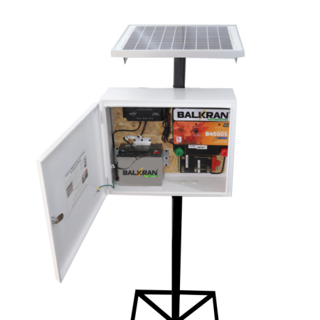 KIT ENERGIZADOR BALKRAN B2000S 50KM Y PANEL SOLAR 50 WATTS