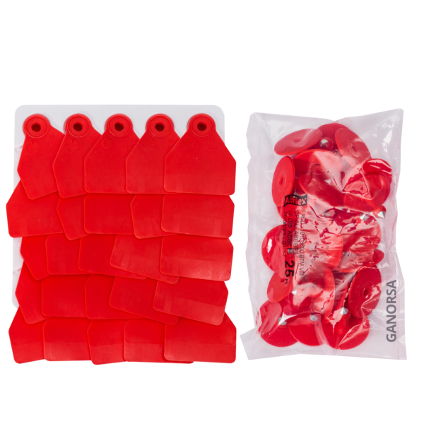 ARETE PEQ. ALLFLEX CERDOS-OVINOS ROJO 25 UNI