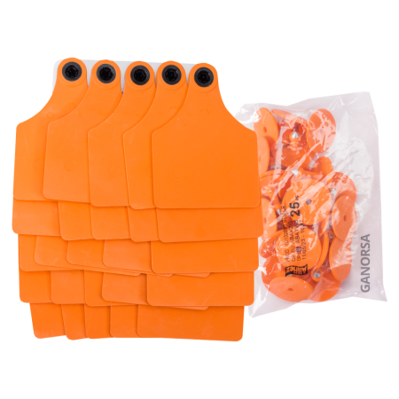 ARETE EXTRA GRANDE ALLFLEX MAXI ULTRA NARANJA 25 U