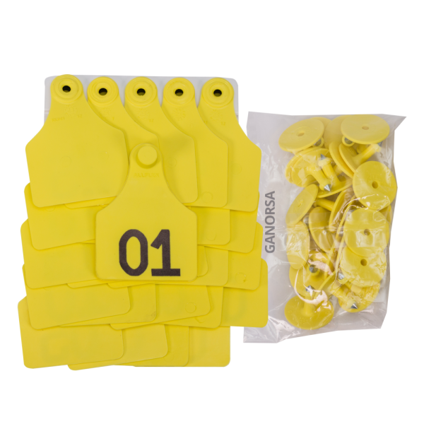 ARETE ALLFLEX GRANDE AMARILLO NUMERADO UNIDAD