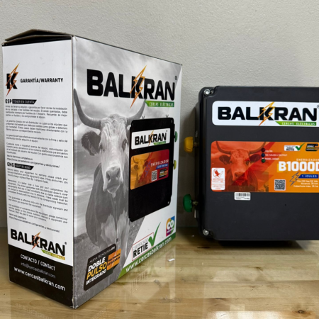 KIT ENERGIZADOR BALKRAN B1000D 30KM Y PANEL SOLAR 50 WATTS