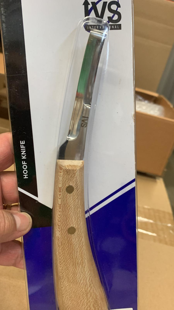 CUCHILLO CORTA CASCOS IVS DOBLE FILO ACERO INOX